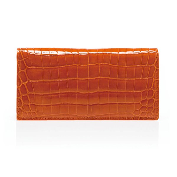 crocodile slim wallet Orange