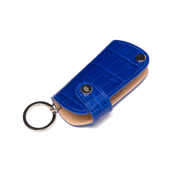 Crocodile button key cover Royal blue