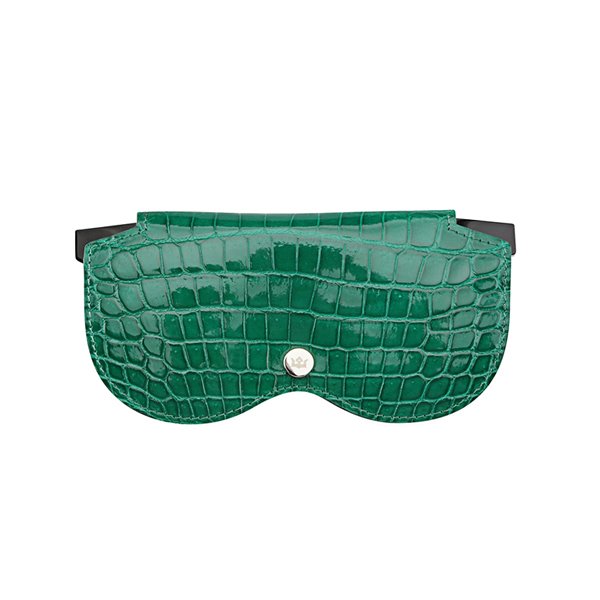 Crocodile glasses cover Emerald