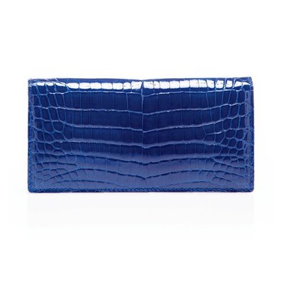 crocodile slim wallet Royal blue