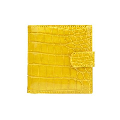 crocodile woman&#039;s wallet [zipper] Yellow