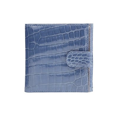 crocodile woman&#039;s wallet Astral blue/Grey