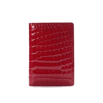 crocodile passport wallet Cherry
