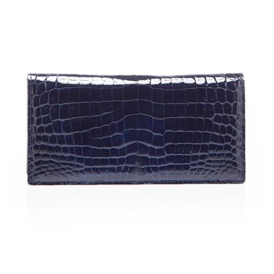 crocodile slim wallet Marin blue