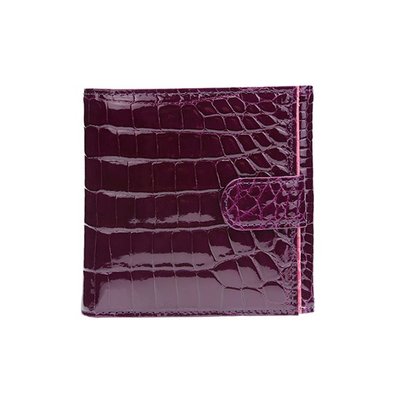 crocodile woman&#039;s wallet Purple/Pink