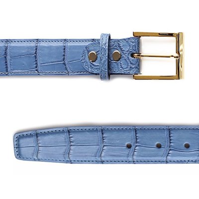 Crocodile belt Sapphire blue