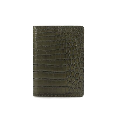 crocodile passport wallet Khaki matt