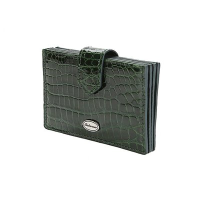 Croc Accordion wallet Deep green