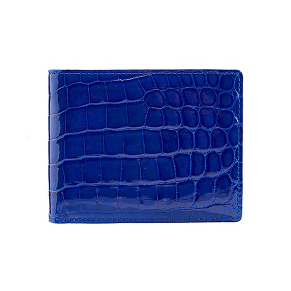 crocodile half wallet Royal blue