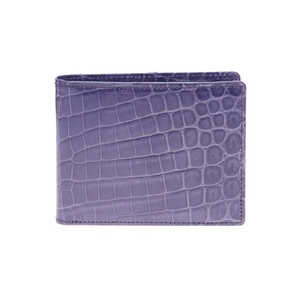 crocodile half wallet Blue bright