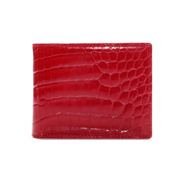 crocodile half wallet Red