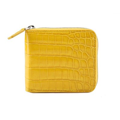 crocodile zip half wallet Yellow