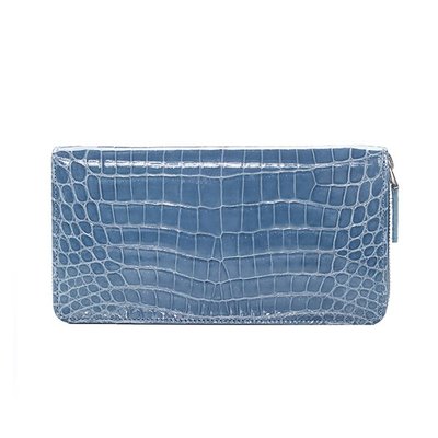 crocodile zip wallet Astral blue