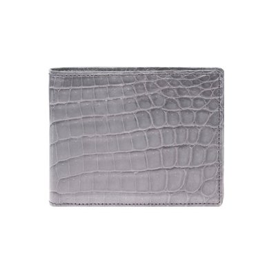 crocodile half wallet Grey