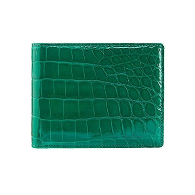 crocodile half wallet Emerald